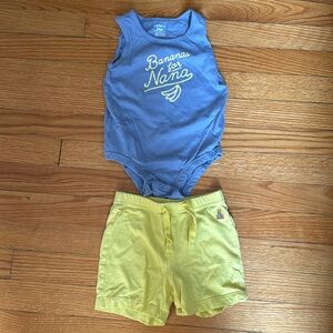 Cute outfit shorts are baby gap and top is from Carter’s